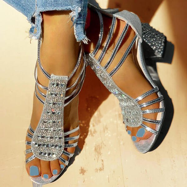 Blaze – Tacones con Tiras de Cristal Radiante
