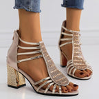 Blaze – Tacones con Tiras de Cristal Radiante
