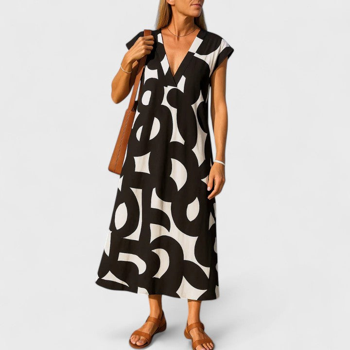 Valery™ | Vestido fluido con cuello en V